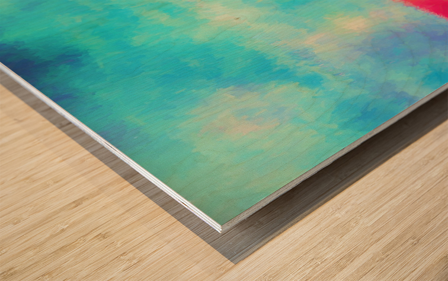 Red Horizon Wood print