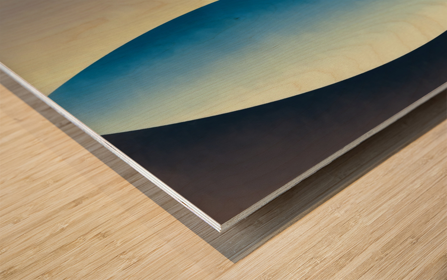 Blue Moon Wood print