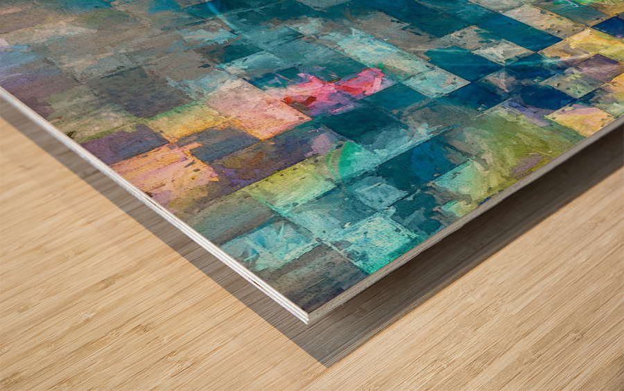 A Vision in Blue Wood print