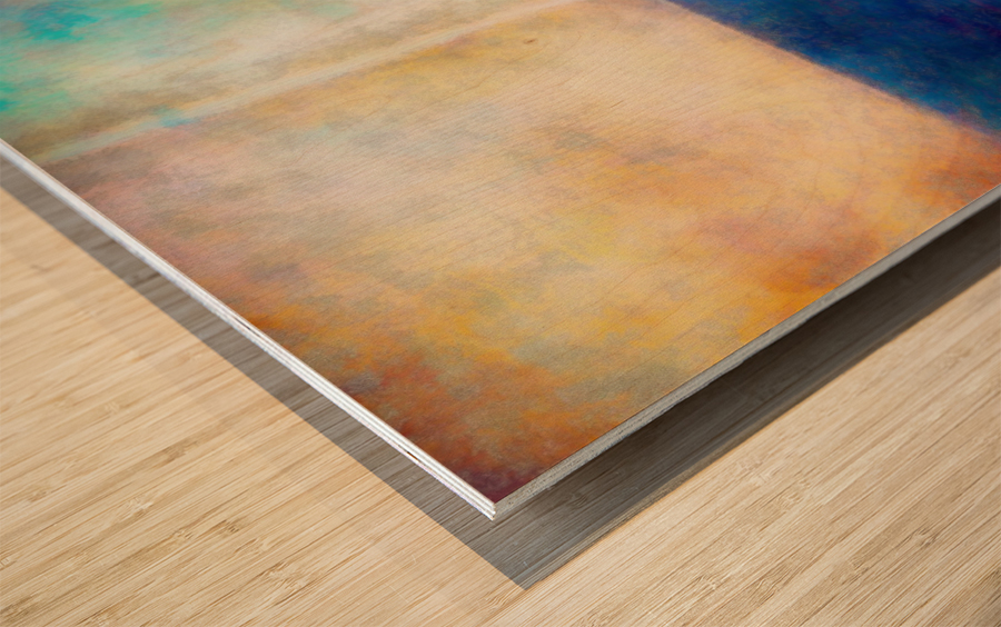 Blue Zone Wood print