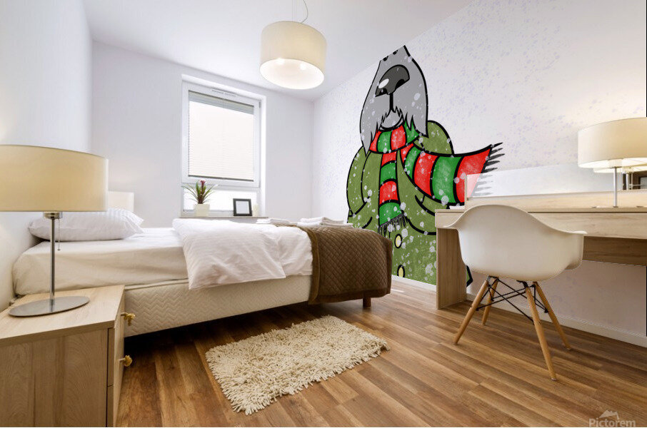 New Year Bobik Mural print