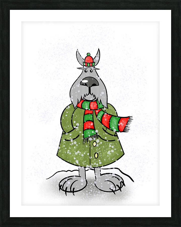 New Year Bobik Picture Frame print