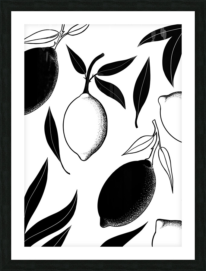 Lemon Picture Frame print