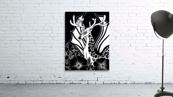 Fantasy deer with wings Wall Preview