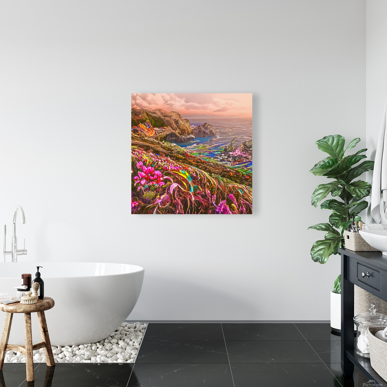hazy seascape Reproduction