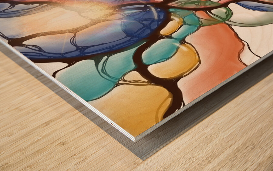 Behind Glass Wood print