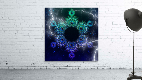 Electric  Psychedelic Snowflake Wall Preview