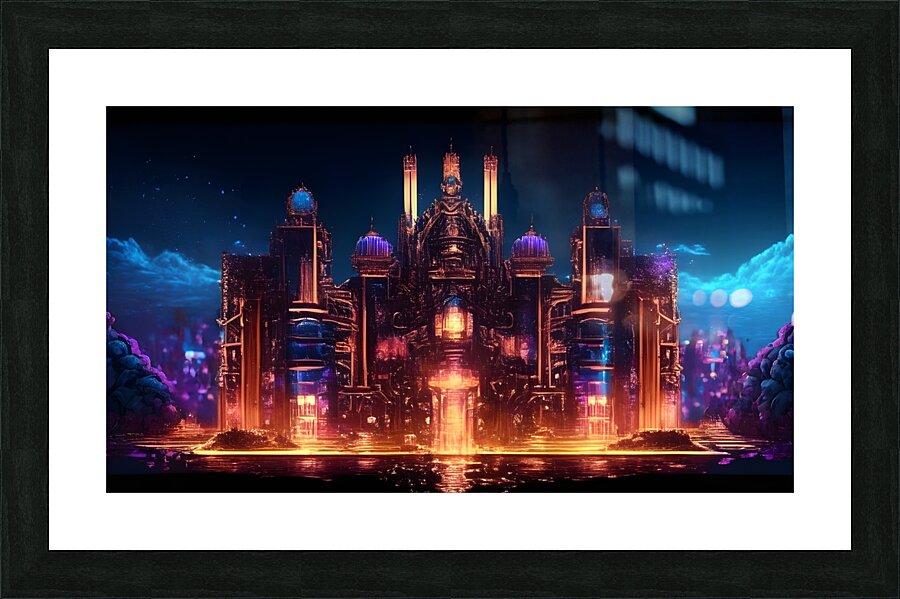 Celestial Retreat Castle Picture Frame print