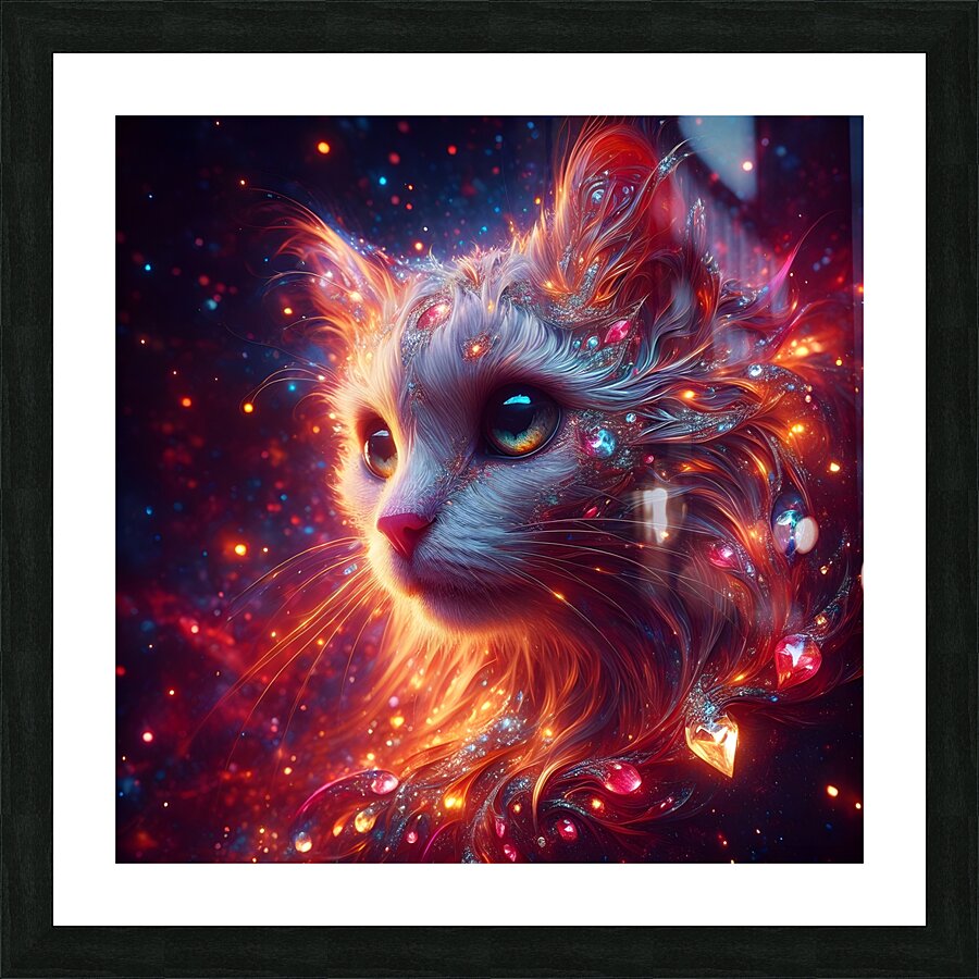 Diamond the Cat Picture Frame print