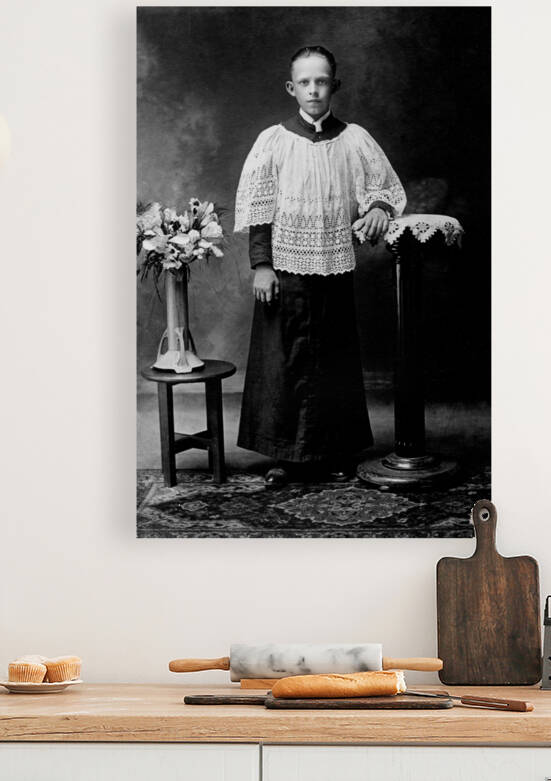 Found and Restored - Gothic Altar Boy - Found as a Antique Photo by Steve Alejandro