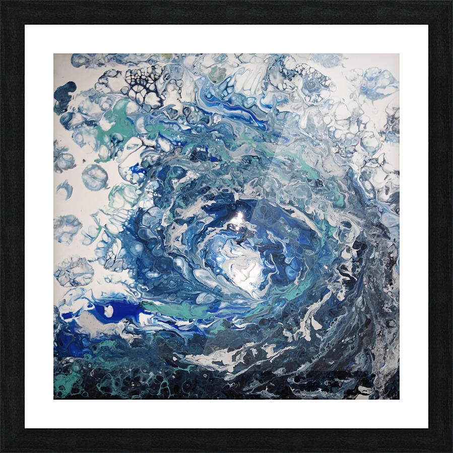 Blue wave Picture Frame print