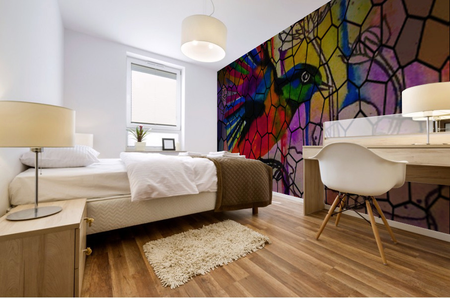 bird abstract.v1 Mural print