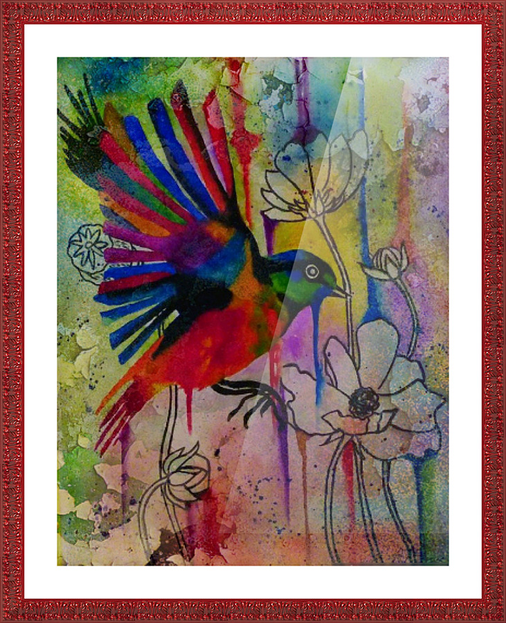 bird abstract 3.v3 Picture Frame print