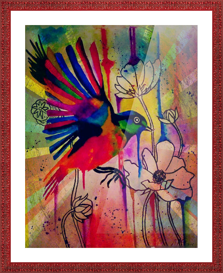 bird abstract 5.v3 Picture Frame print