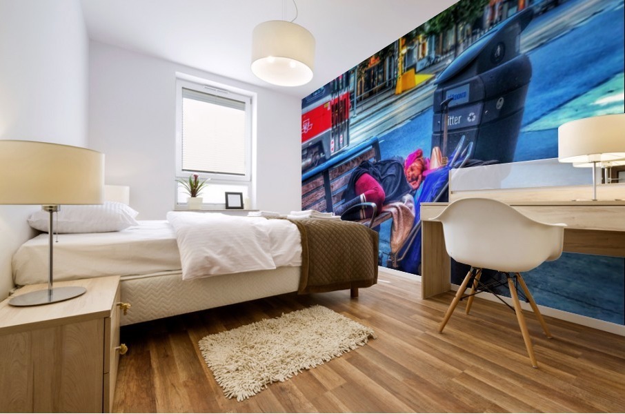 Sleeping Streets Mural print