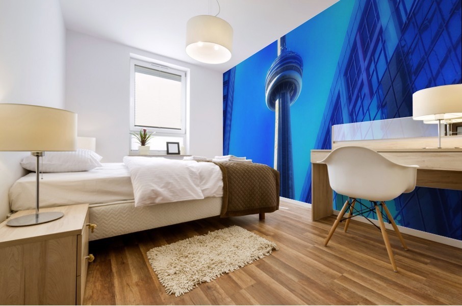 Blue and Tower Mural print