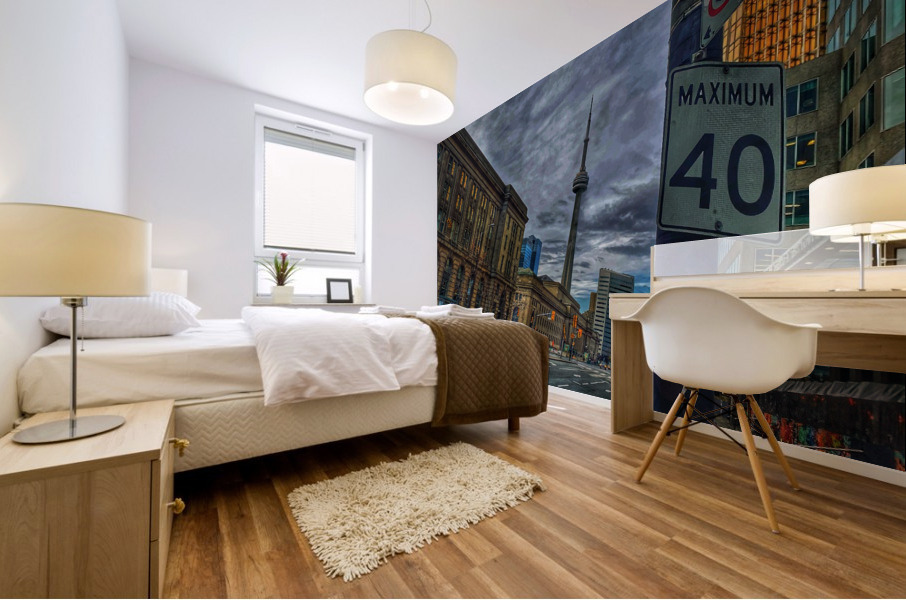 Front and Straight Mural print