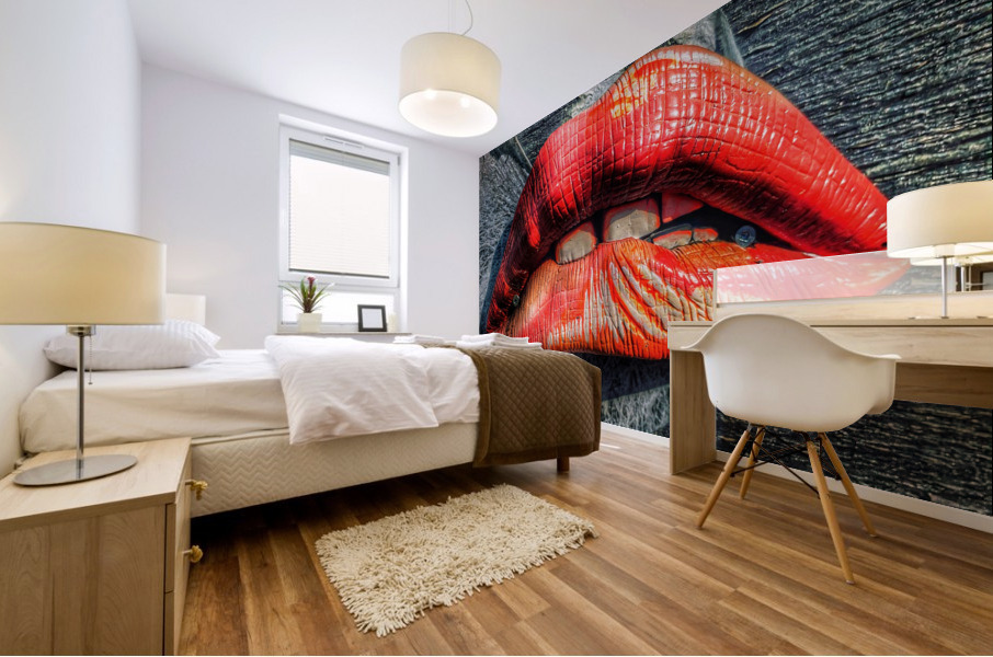 Just Plain Lips Mural print
