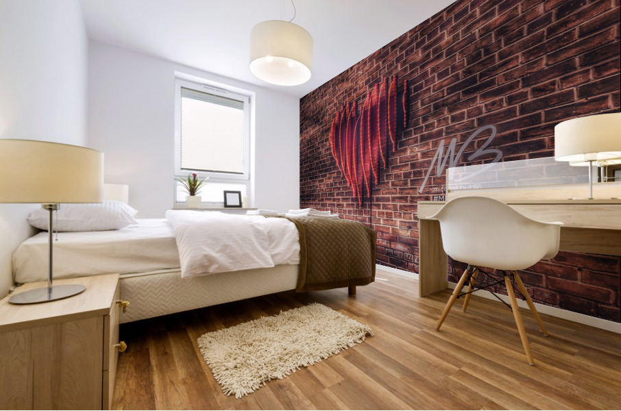 Split Heart Mural print