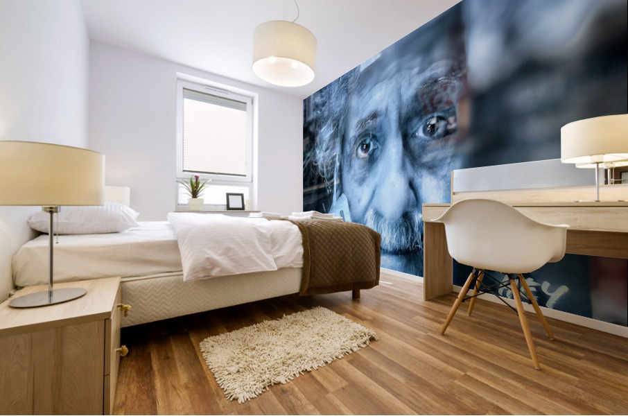 Hey Einstein - Wheres your Mask Mural print