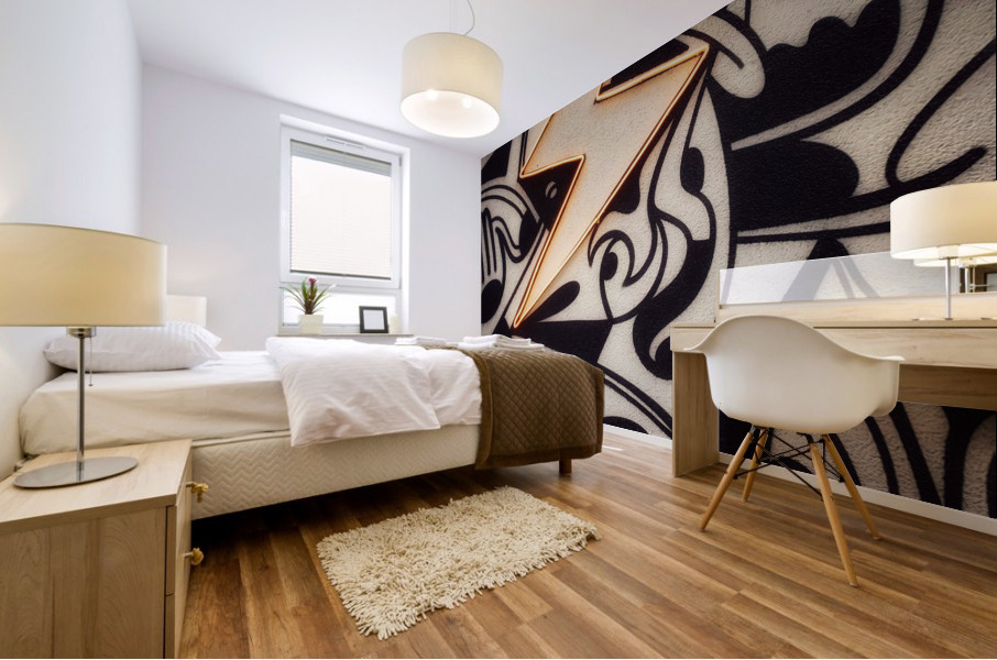 Graffiti Bolt Mural print