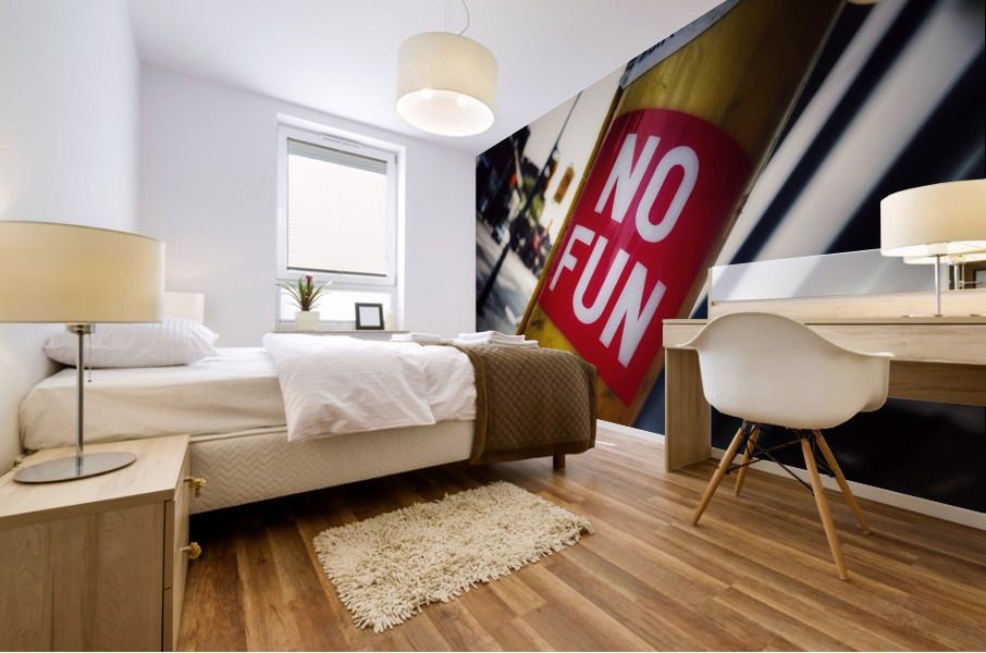No Fun Message Mural print
