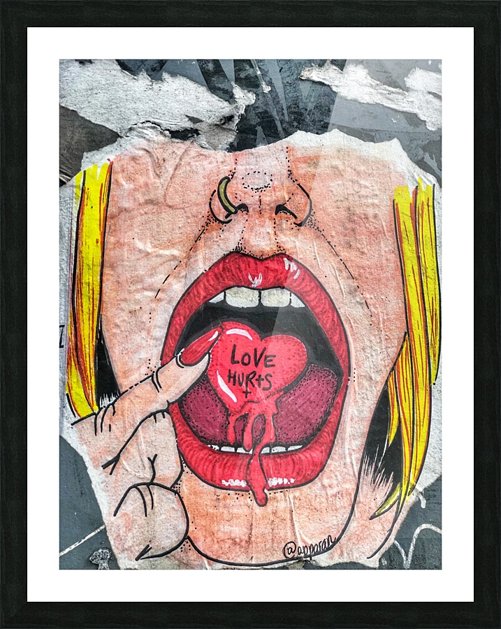 Love Hurts Picture Frame print