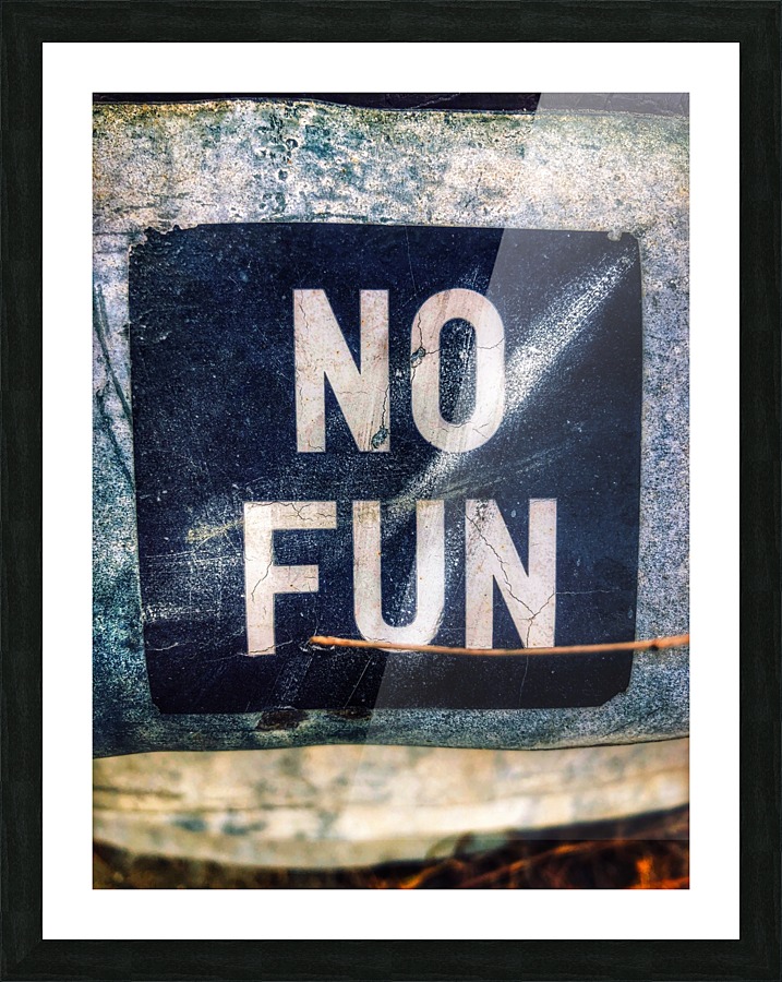 No Fun Picture Frame print
