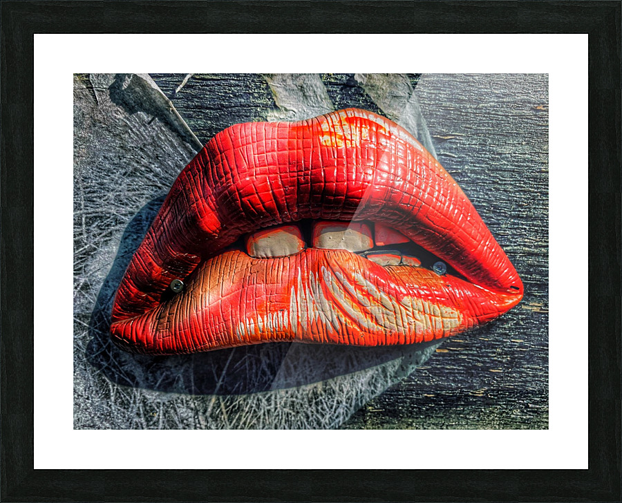 Just Plain Lips Picture Frame print