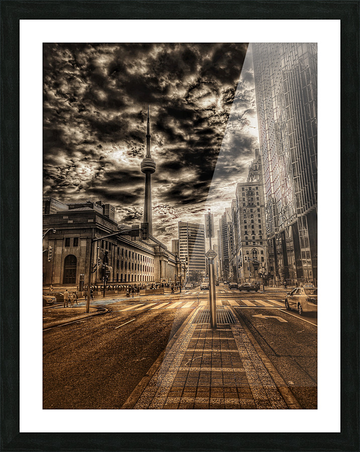 Front Street Toronto Picture Frame print