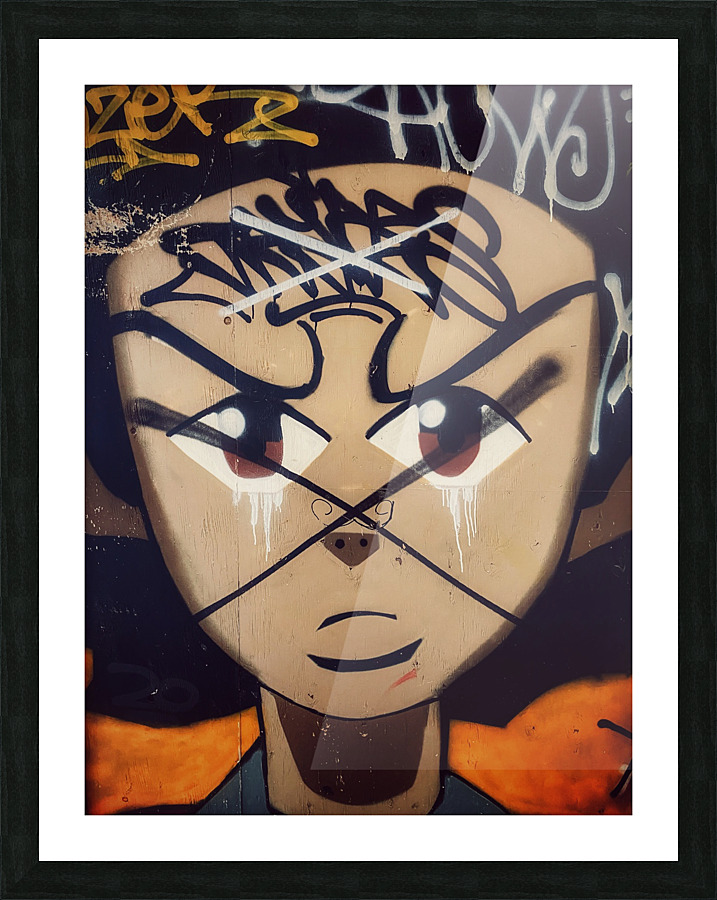 Cross Face Picture Frame print