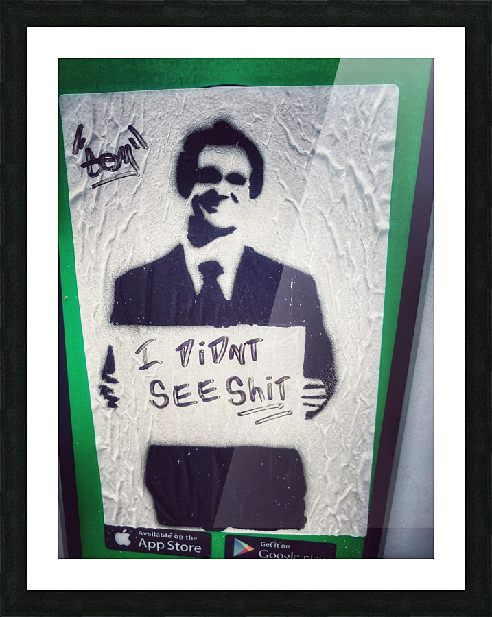 I Didn’t See.. Picture Frame print