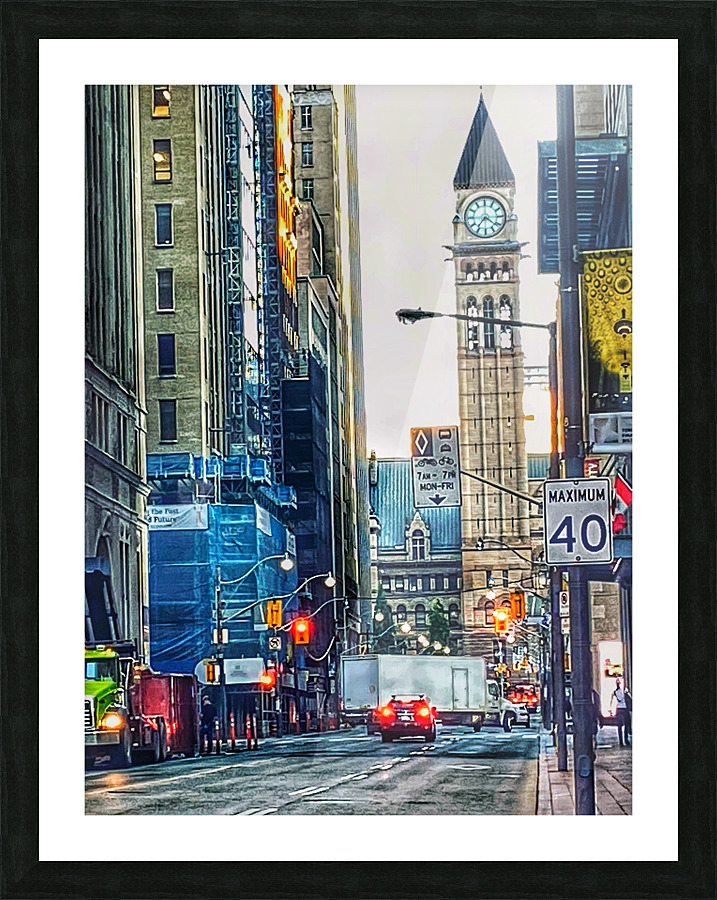 Bay Street Clock Picture Frame print
