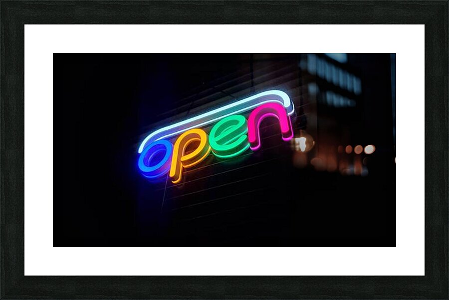 Open for business Picture Frame print