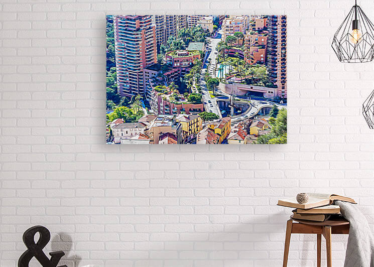 Panoramic view of palaces and skyscrapers of Monaco in a summer day by sergiopazorama