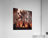 Ancient Demon attacking monks 1 Acrylic Print