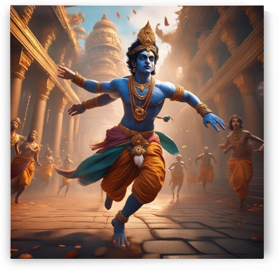Krishna The Supreme Lord Running for his Life  by BIF