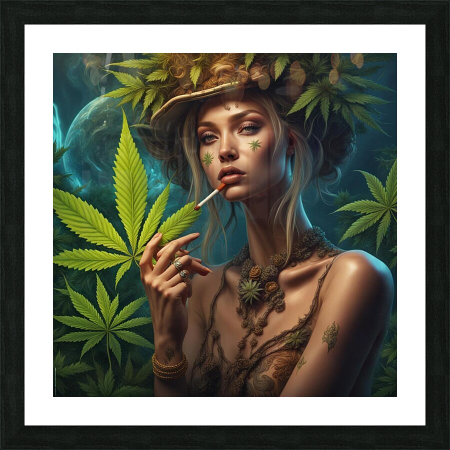 Psychedelic Girl  Picture Frame print