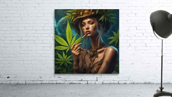 Psychedelic Girl  Wall Preview
