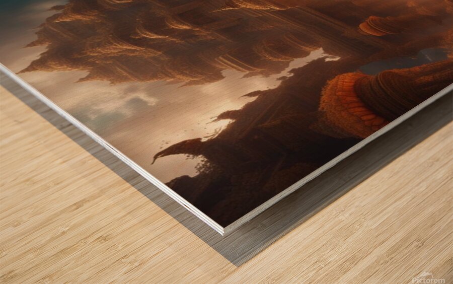 God taking different form to grant wish  Wood print