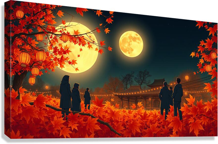 Moon-Viewing Party Goten-Yaki  Canvas Print