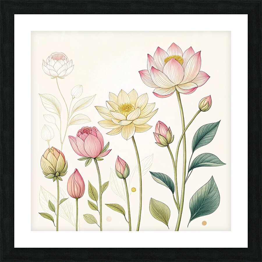 Serene Bloom Picture Frame print