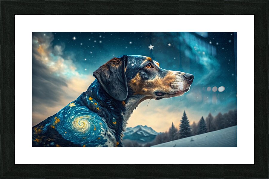 Cosmic Canine Picture Frame print