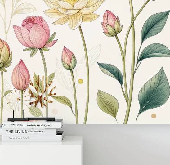 Serene Bloom by VintageBioCanvas Studio