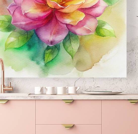 Blooming Serenity – A Watercolor Lotus by VintageBioCanvas Studio