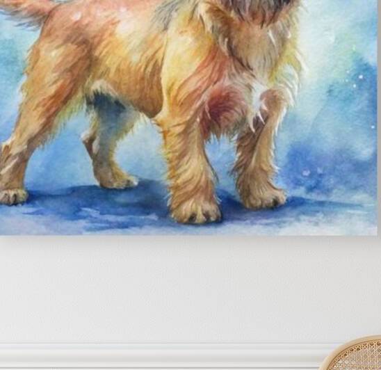  Contemplative Canine by VintageBioCanvas Studio