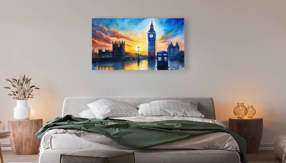Londons Twilight Majesty by VintageBioCanvas Studio