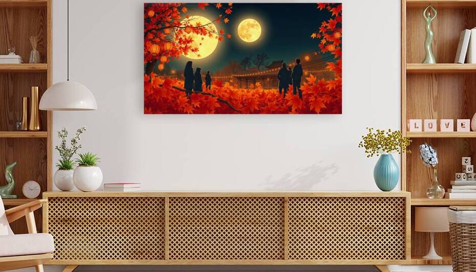 Moon-Viewing Party Goten-Yaki  by VintageBioCanvas Studio
