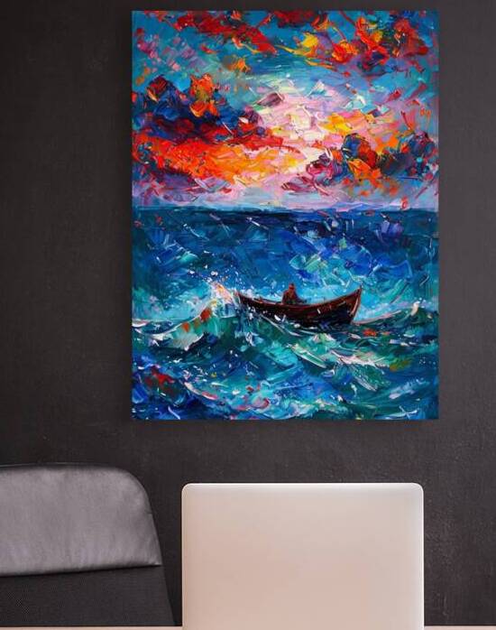 Voyage Under a Vibrant Sky by VintageBioCanvas Studio