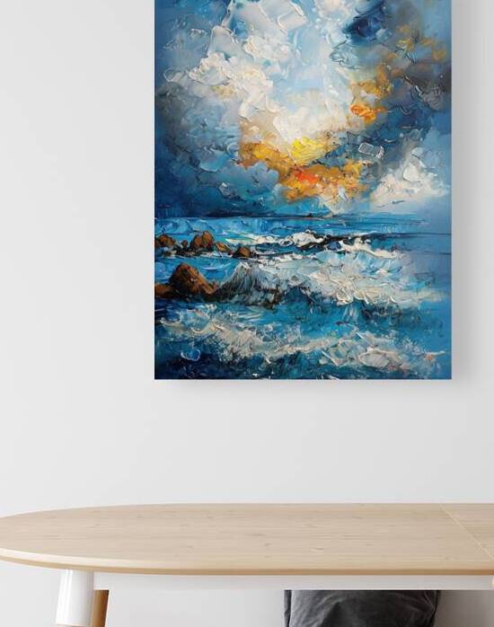 Stormy Horizons by VintageBioCanvas Studio